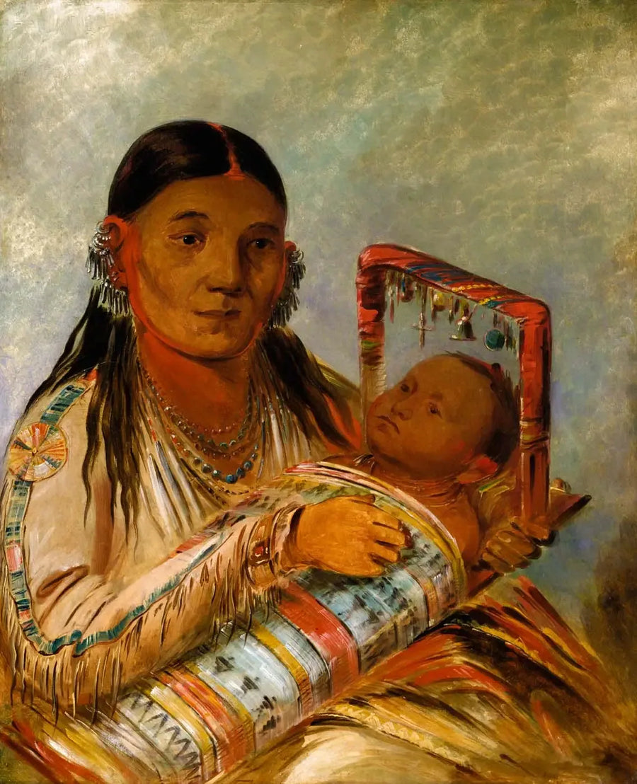 Chée-ah-ká-tchée, Ehefrau von Nót-to-way - George Catlin
