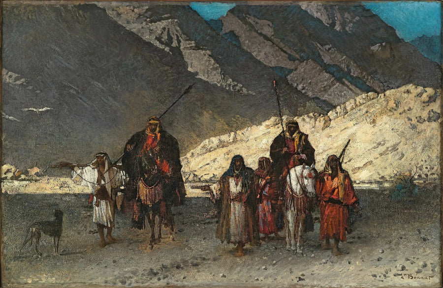 Arabische Scheichs in den Bergen - Léon Bonnat