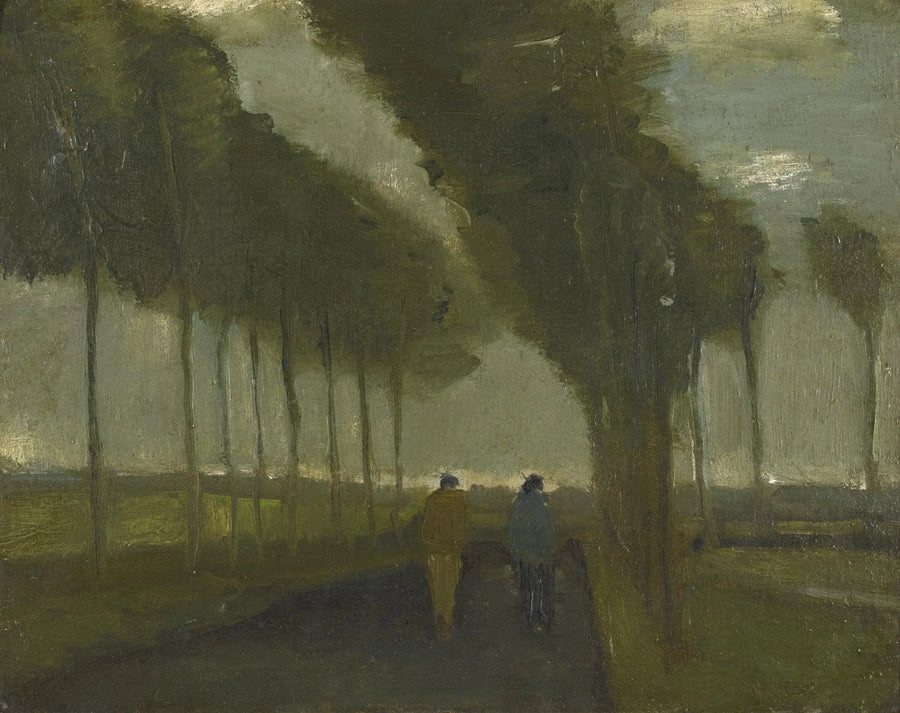 Der Weg mit den zwei Spaziergängern - Vincent van Gogh