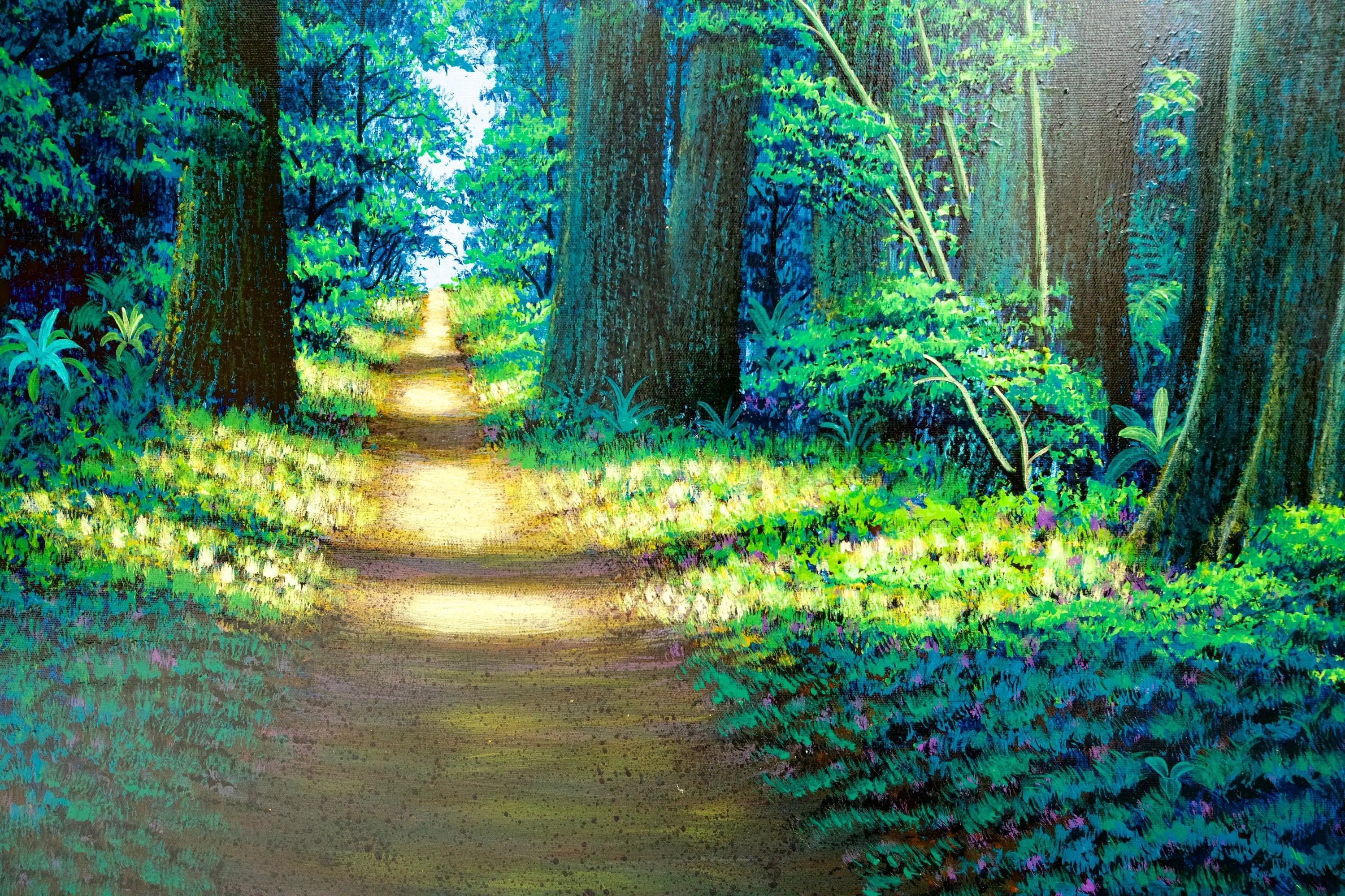 Chemin dans la Forêt Verte | 130 x 190 cm Reproductions de tableaux à la peinture à l’huile
