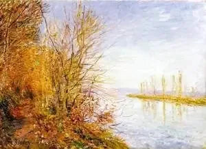 Chemin de By au bois des Roches-Courtaut, été de la St Martin - Alfred Sisley image 1 reproduction de peinture à l’huile