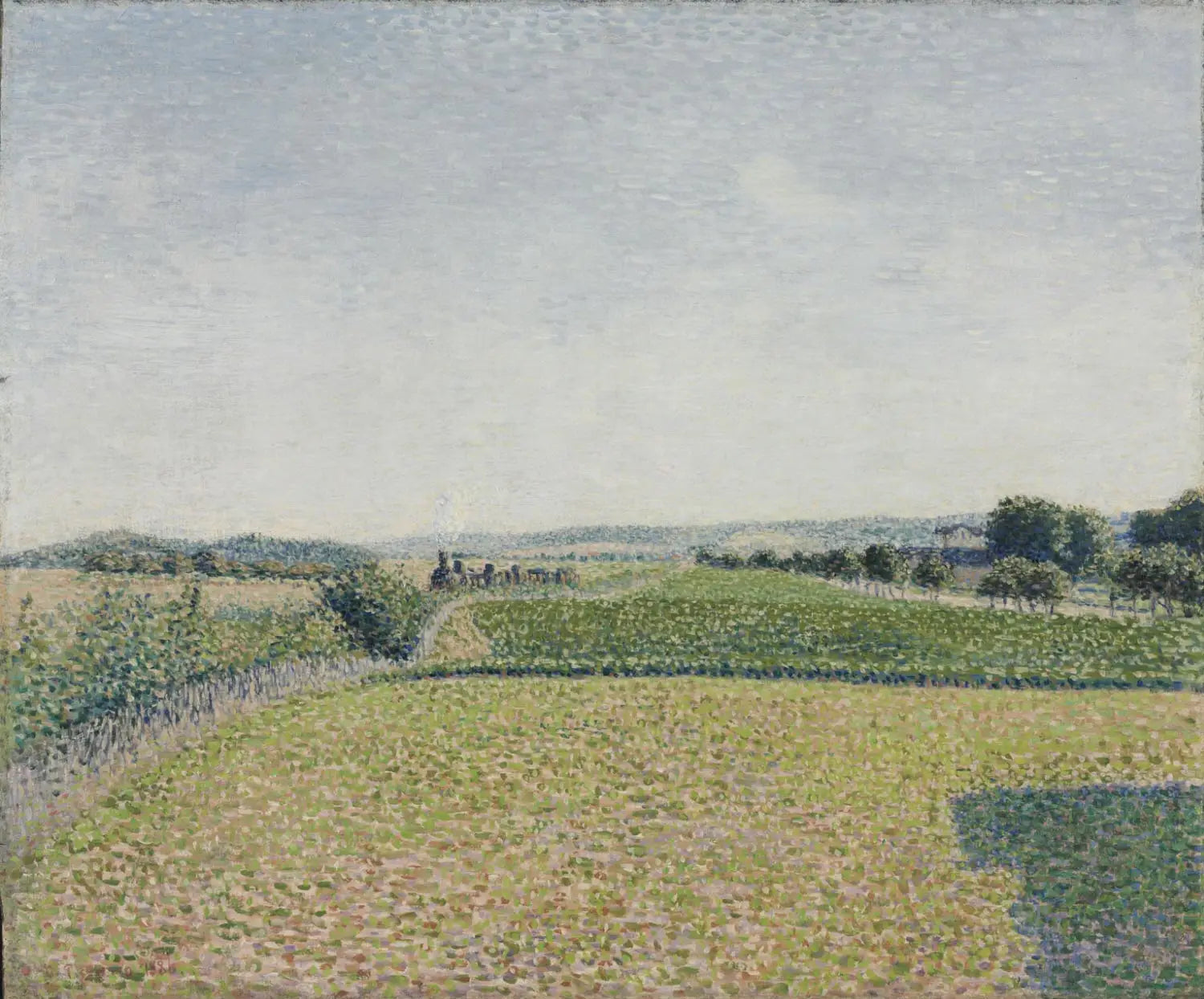 Chemin de fer vers Dieppe - Camille Pissarro image 1 copie peinte à la main à l’huile
