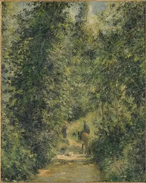 Weg durch den Wald, im Sommer - Camille Pissarro