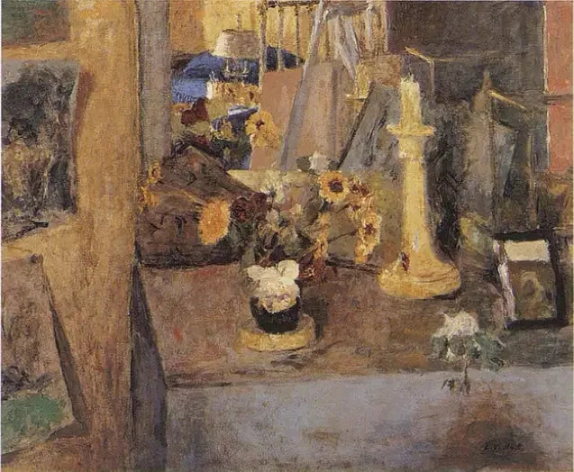 Kamin mit Kerzenhalter - Édouard Vuillard
