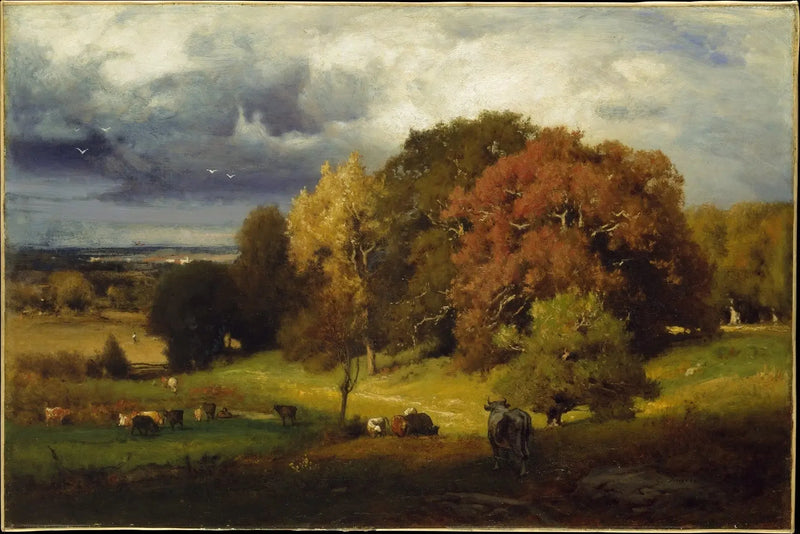 Herbstliche Eichen - George Inness