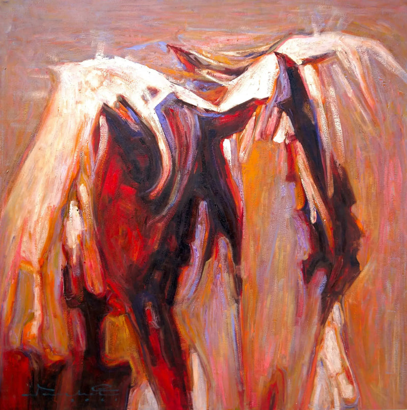 Abstraktes Pferd | 100 x 100 cm