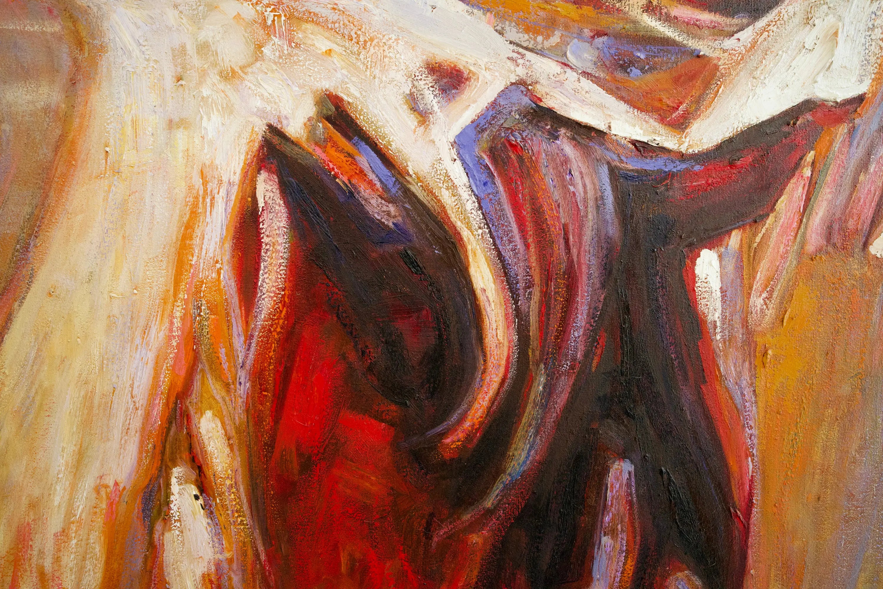 Cheval Abstrait | 100 x 100 cm Reproductions de tableaux à la peinture à l’huile