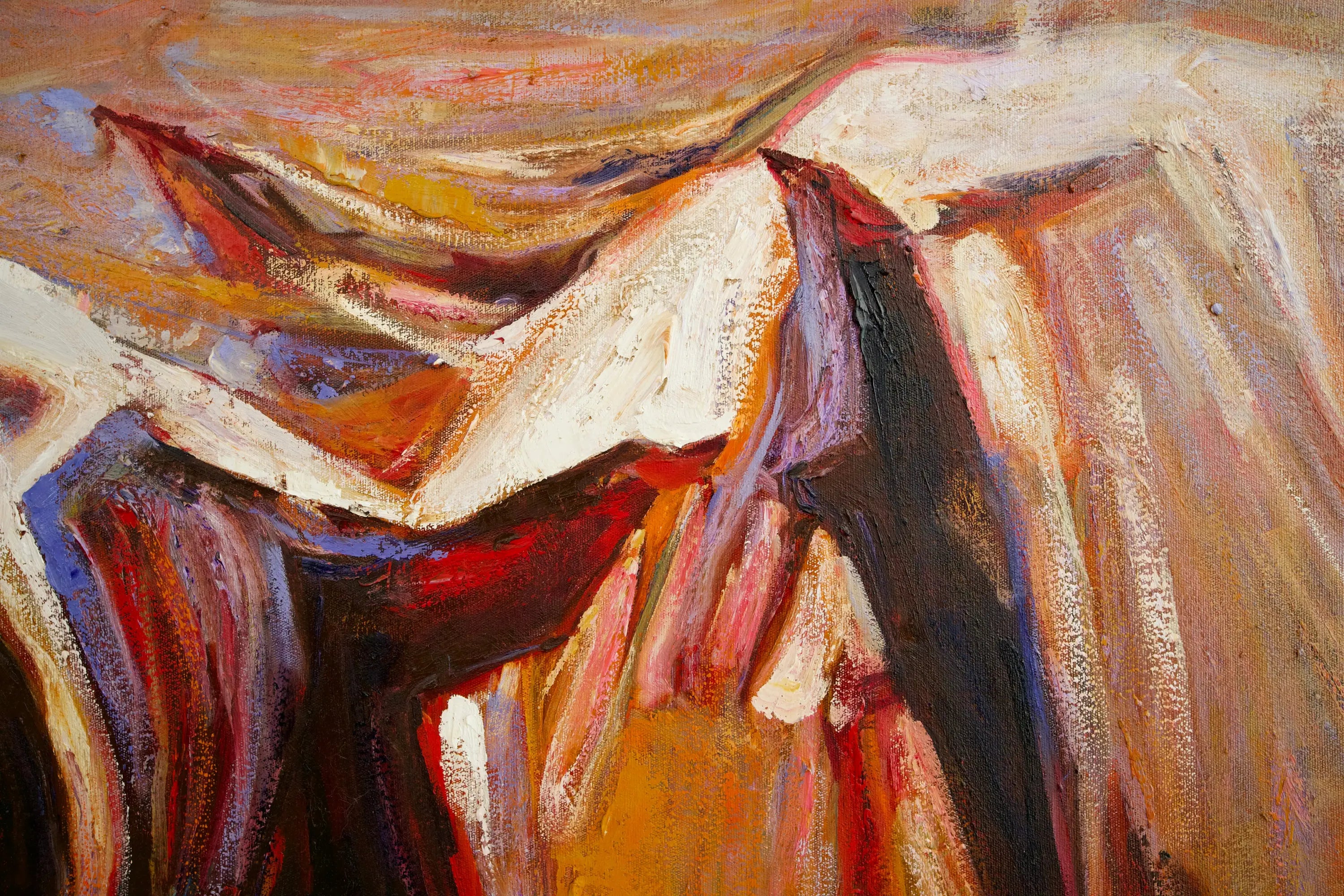 Cheval Abstrait | 100 x 100 cm Reproductions de tableaux à la peinture à l’huile