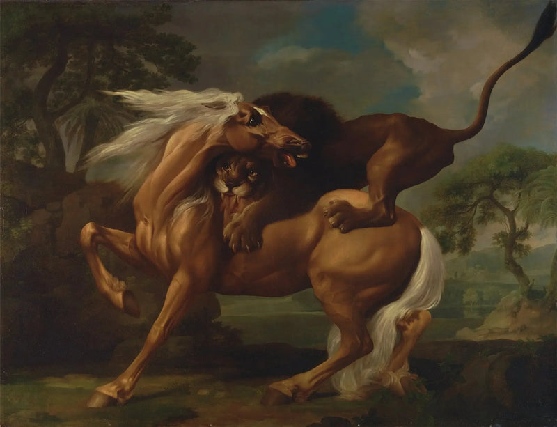 Pferd angegriffen von einem Löwen - George Stubbs