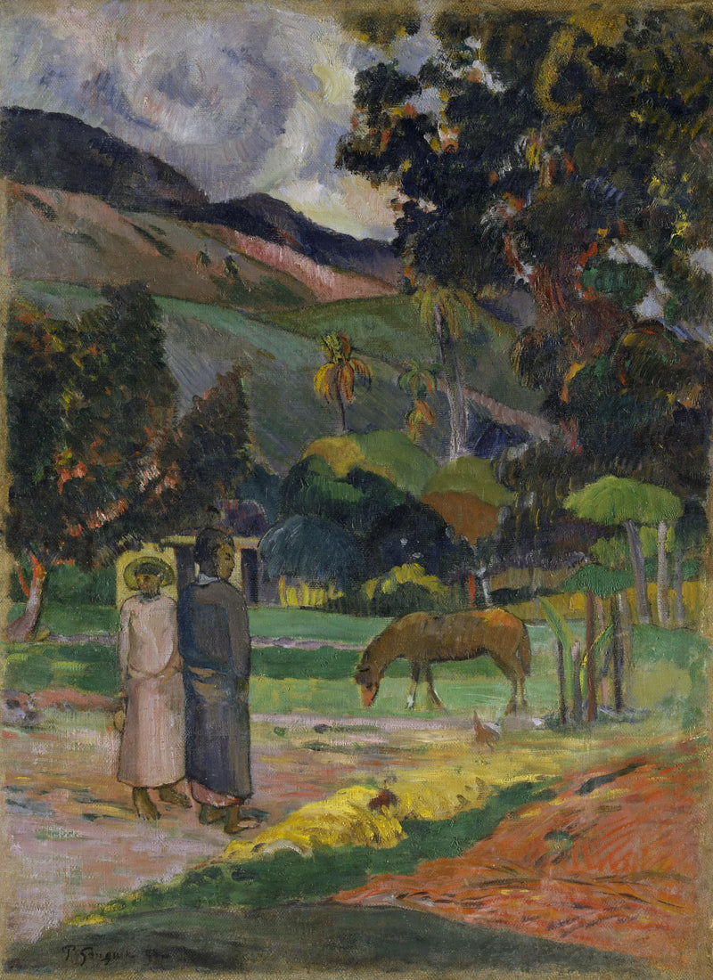 Pferd auf der Weide - Paul Gauguin