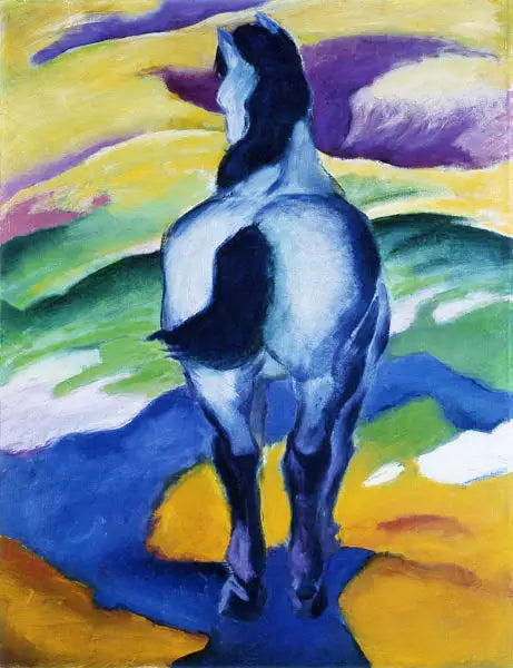 Cheval Bleu II - Franz Marc image 1 reproduction artisanale de tableau