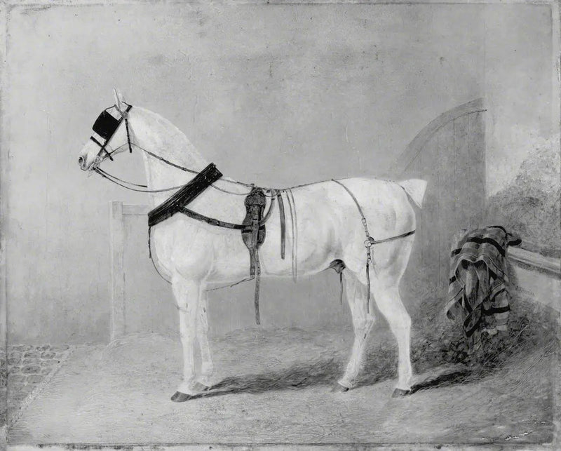 Kutschpferd in einer Stallung - John Frederick Herring, Sr.