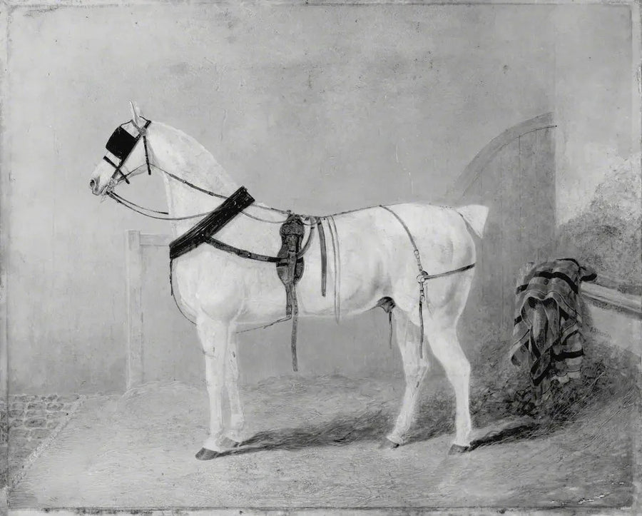 Kutschpferd in einer Stallung - John Frederick Herring, Sr.
