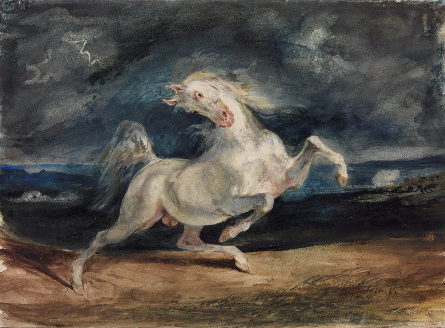 Vom Gewitter erschrecktes Pferd - Eugène Delacroix