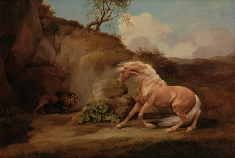 Pferd erschrocken durch einen Löwen - George Stubbs