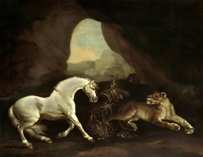 Pferd und Löwin - George Stubbs