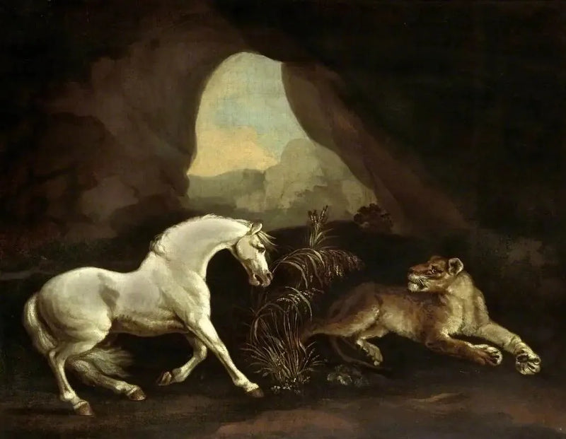 Pferd und Löwin - George Stubbs