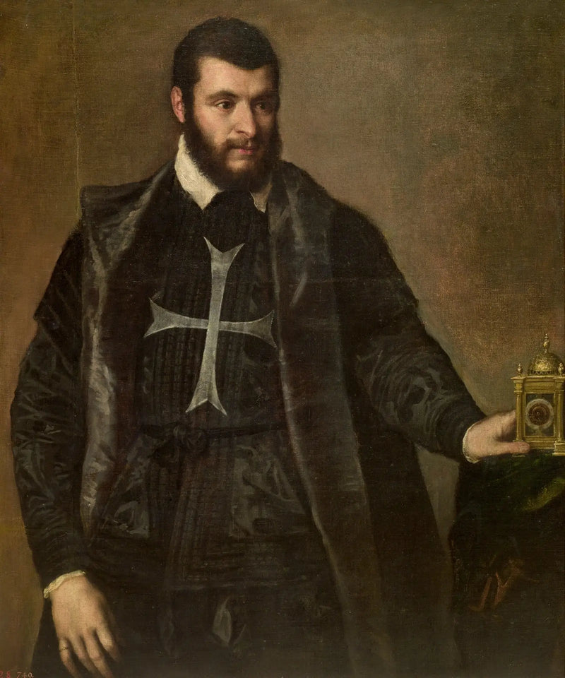 Ritter mit einer Uhr - Titian