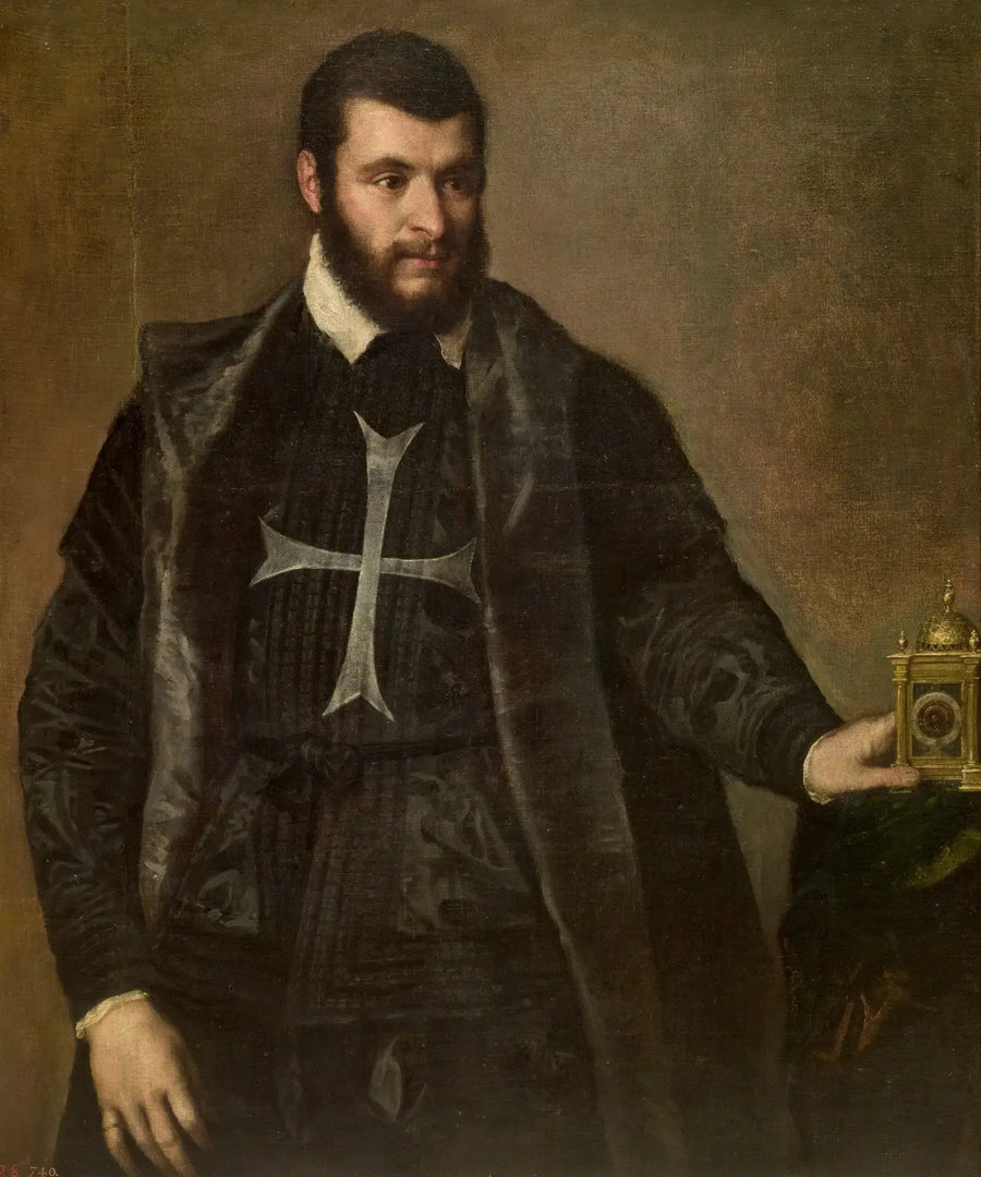Ritter mit einer Uhr - Titian