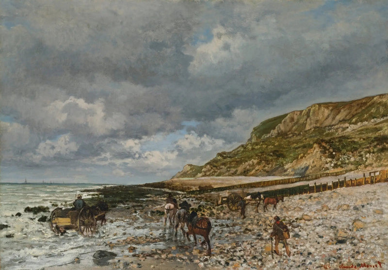 Pferde an der Spitze der Hève - Claude Monet