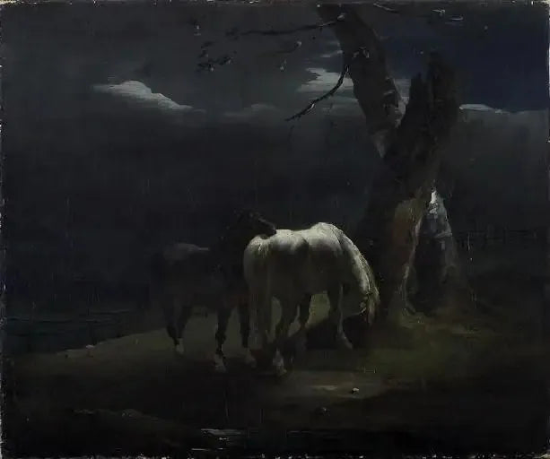 Pferde auf der Weide - Théodore Géricault