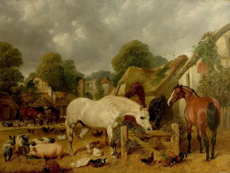 Pferde in einem Gehege - John Frederick Herring, Sr.