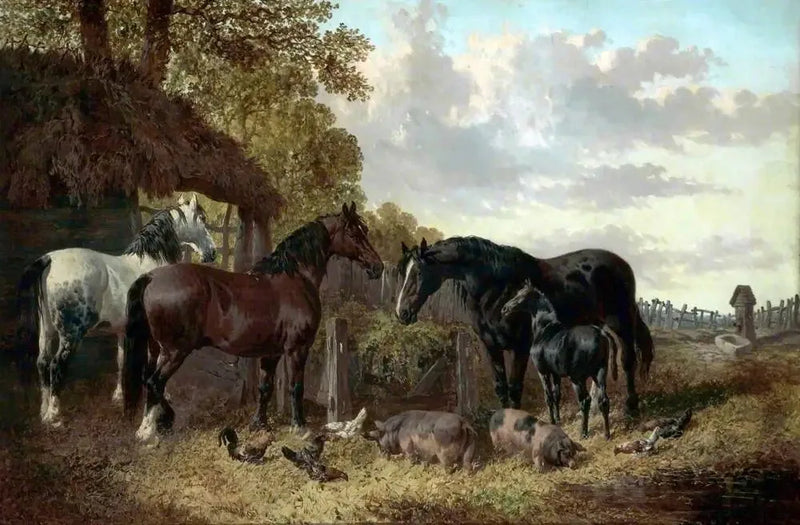 Pferde, Schweine und Geflügel - John Frederick Herring, Sr.