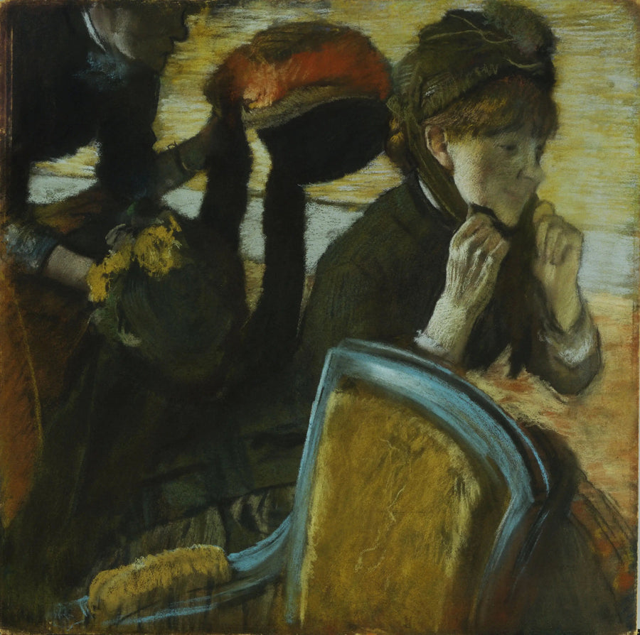 Bei der Modistin - Edgar Degas