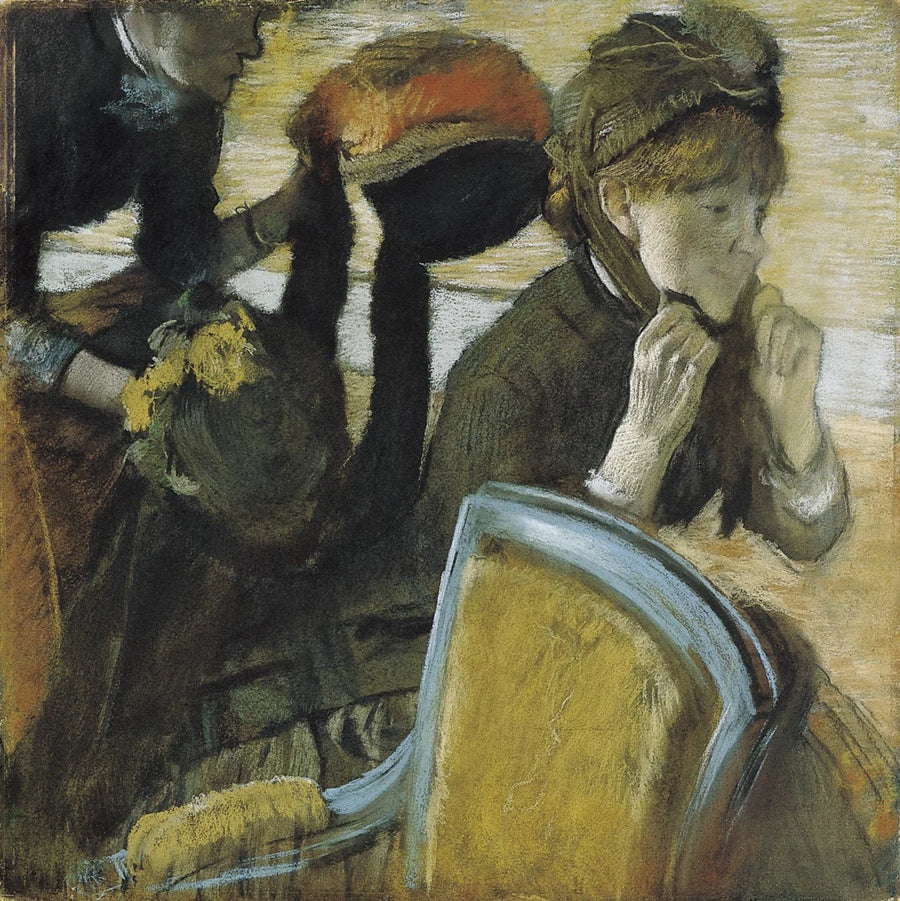 Bei der Modistin - Edgar Degas