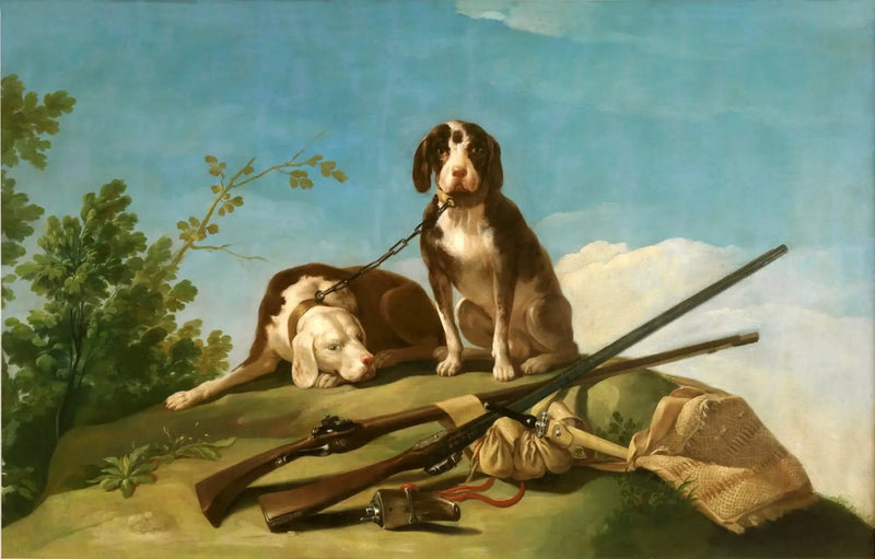 Hunde und Jagdwerkzeuge - Francisco de Goya