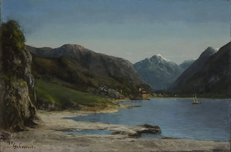 Chillon, aus der Ferne - Gustave Courbet