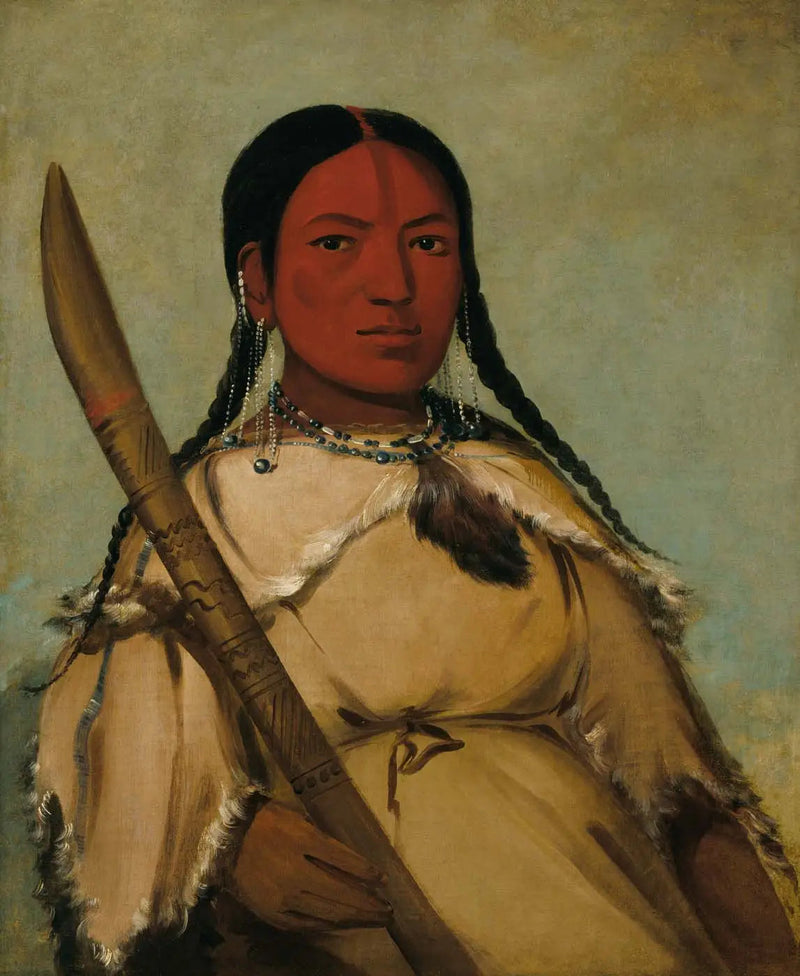 Chin-cha-pee, feu-insekt, der kriecht, Frau mit Taubenei - George Catlin
