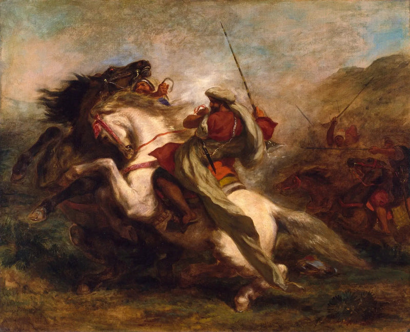 Schock der arabischen Reiter - Eugène Delacroix