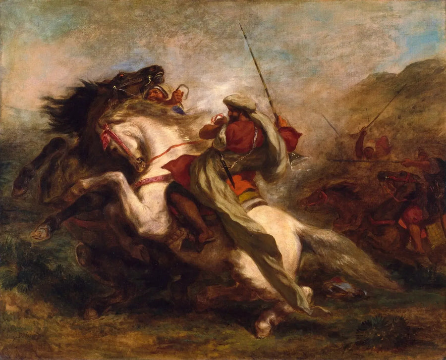 Schock der arabischen Reiter - Eugène Delacroix
