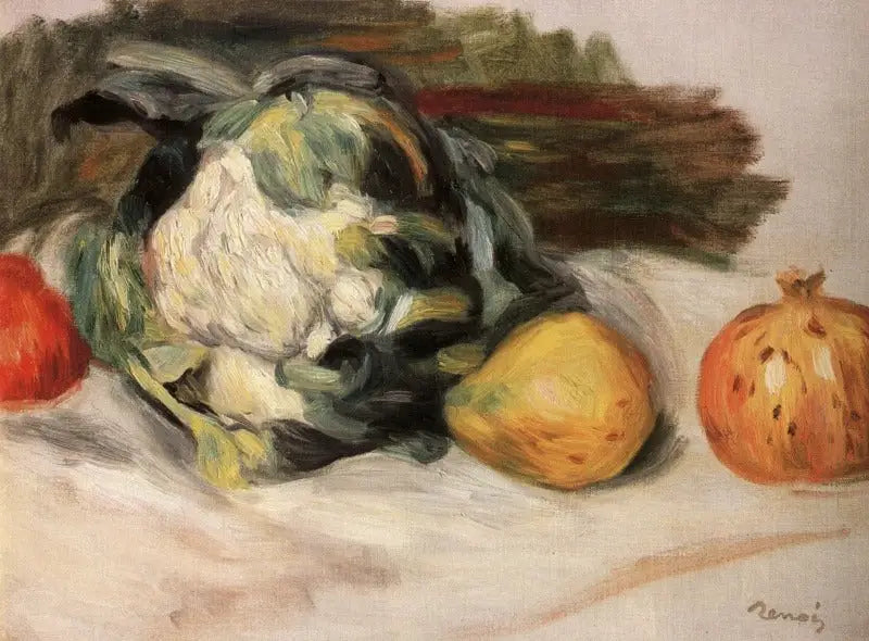Blumenkohl und Granatäpfel. - Pierre-Auguste Renoir