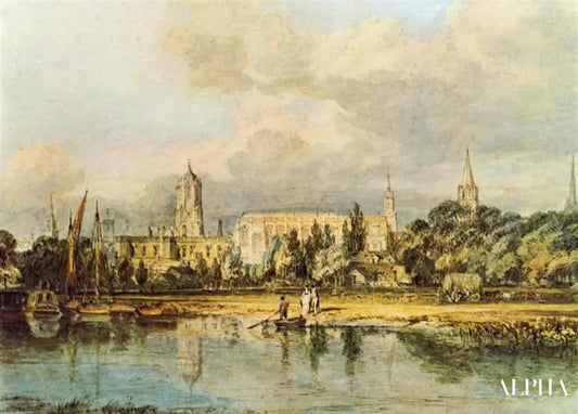 Chrétien église vu des prés - William Turner - Reproductions de tableaux et peintures haut de gamme