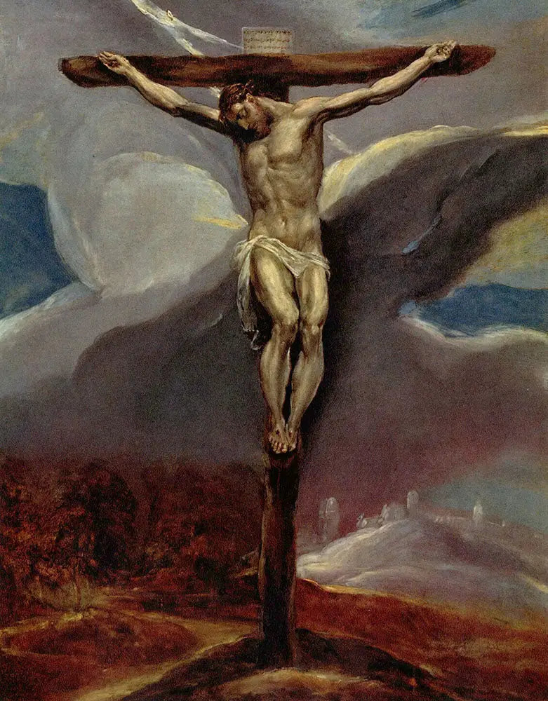 Christ en croix - El Greco image 1 reproduction de peinture à l’huile