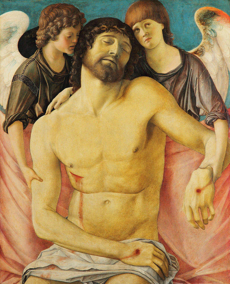 Christus am Kreuz gehalten von zwei Engeln - Giovanni Bellini