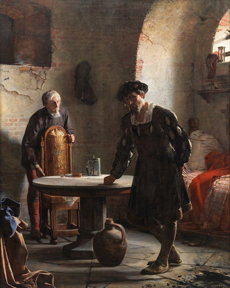 Christian II im Gefängnis auf der Burg Sønderborg - Carl Heinrich Bloch