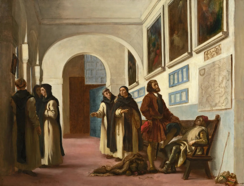 Christoph Kolumbus und sein Sohn in La Rábida - Eugène Delacroix