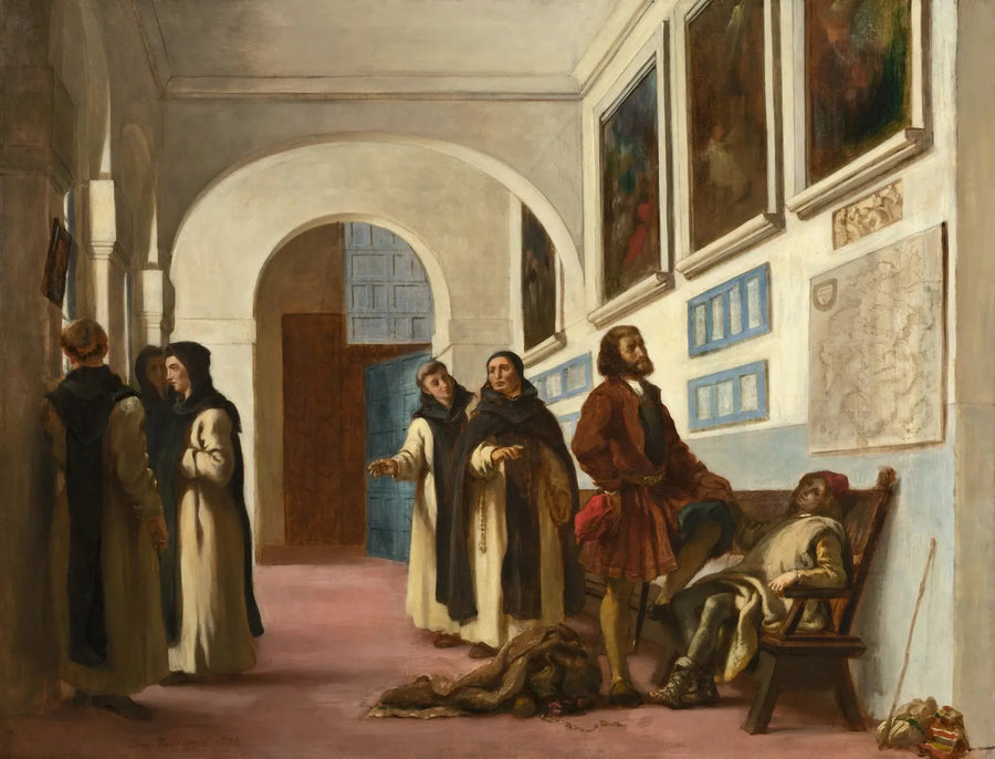 Christoph Kolumbus und sein Sohn in La Rábida - Eugène Delacroix