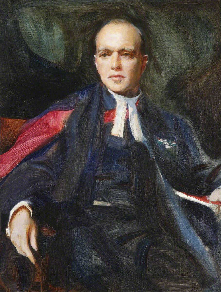 Christopher Maude Chavasse, premier maître fondateur de St Peter's Hall - Philip de László image 1 tableau peint à l’huile sur toile