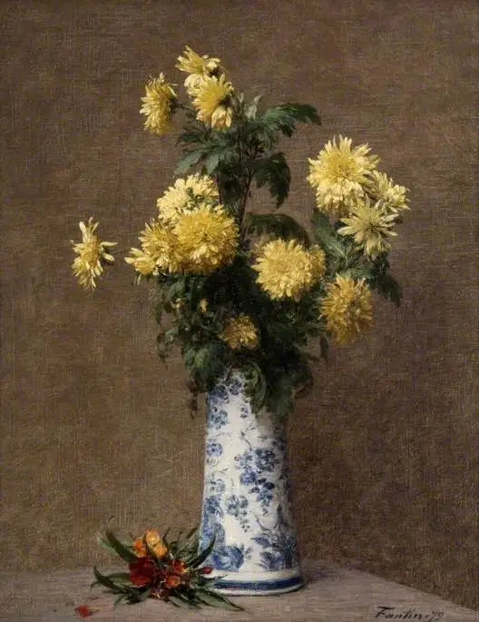Gelbe Chrysanthemen - Henri Fantin-Latour