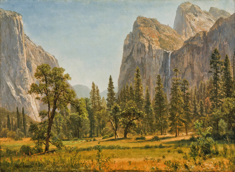 Sturz des Braut-Veil in das Yosemite-Tal - Albert Bierstadt