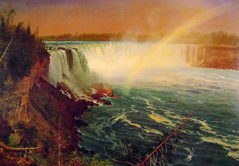 Niagarafälle mit Regenbogen - Albert Bierstadt