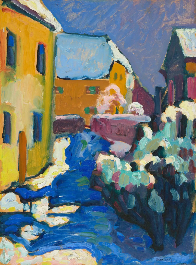 Friedhof und Pfarrhaus von Kochel - Vassily Kandinsky