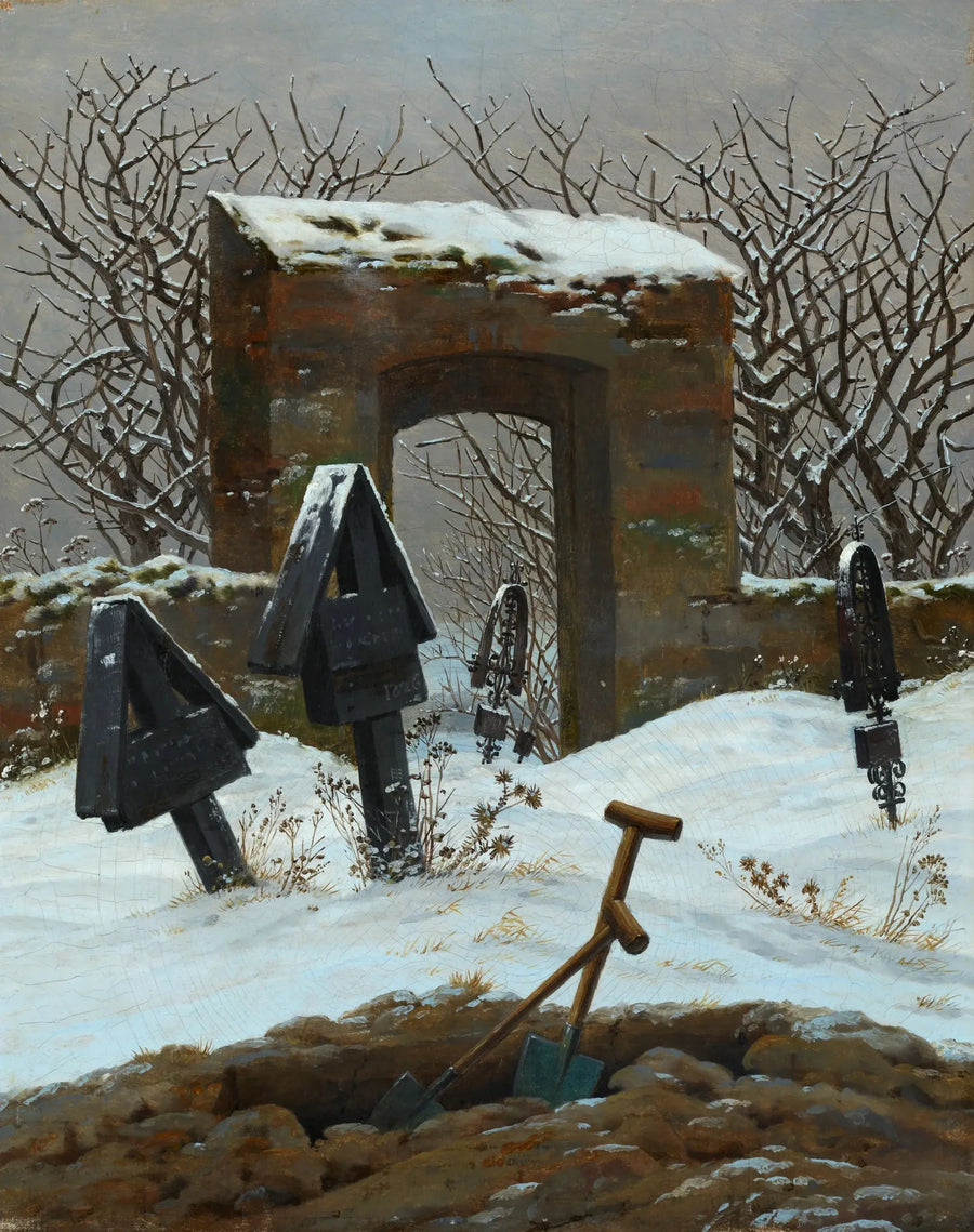 Friedhof im Schnee - Caspar David Friedrich