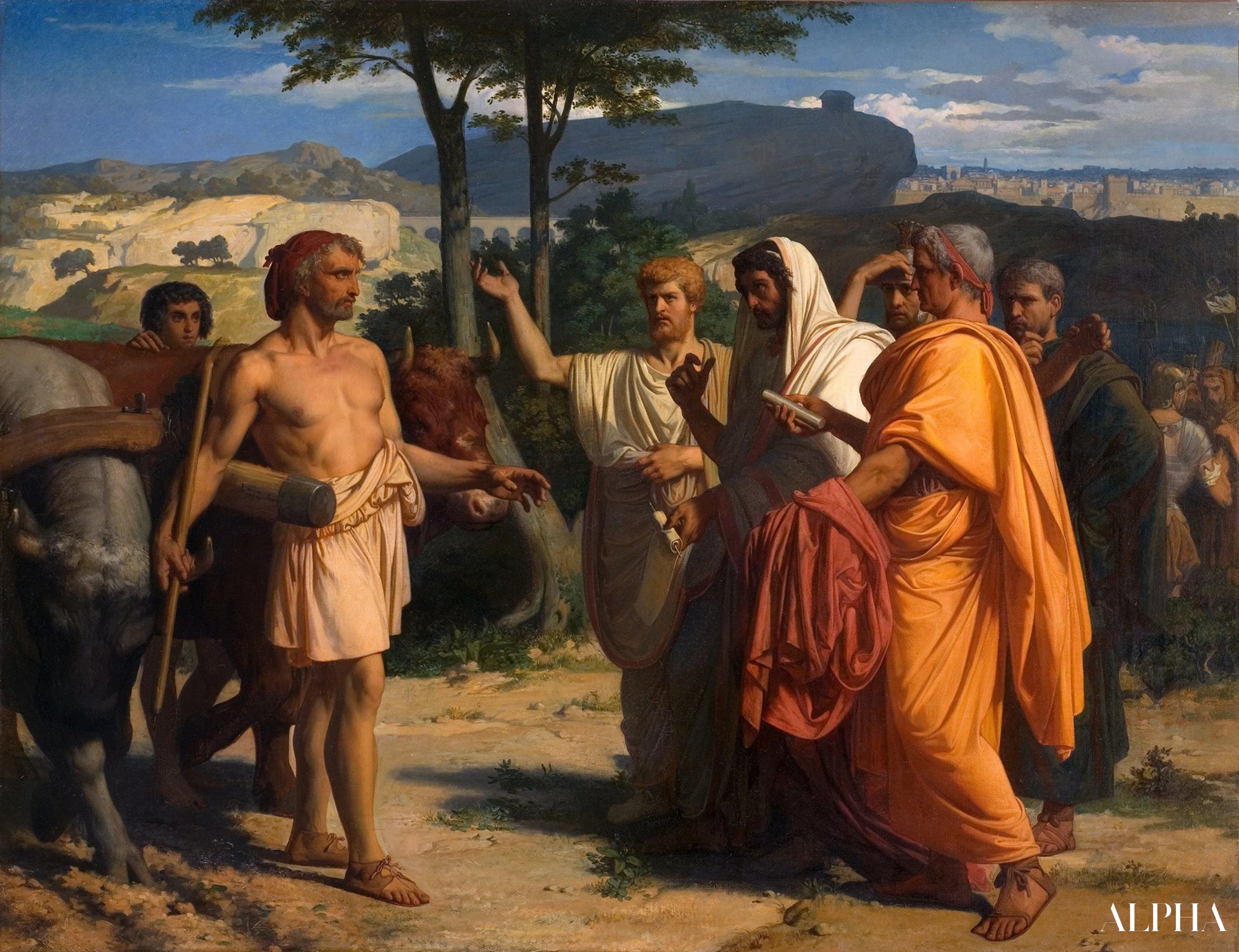 Cincinnatus recevant les ambassadeurs de Rome - Alexandre Cabanel Reproductions de tableaux à la peinture à l’huile