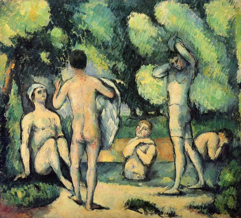 Fünf Badende - Paul Cézanne