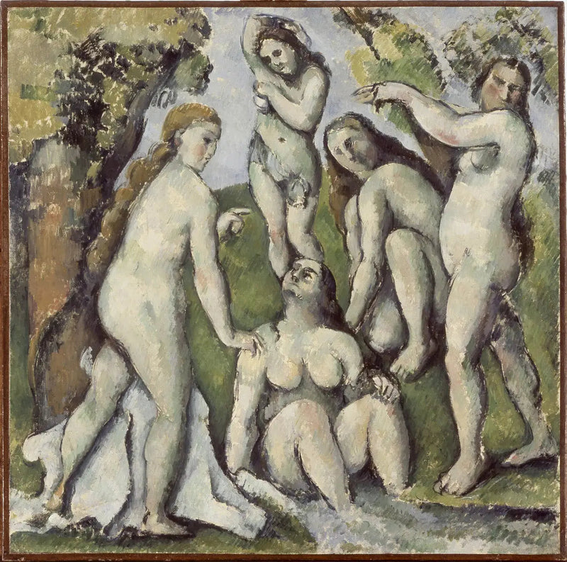 Fünf Badende - Paul Cézanne